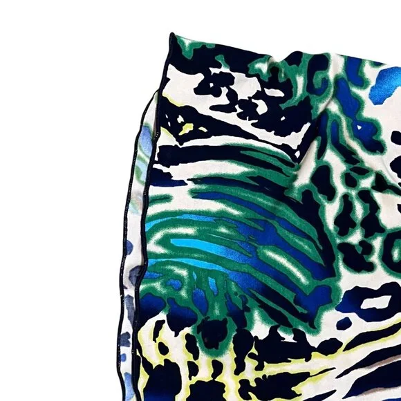 N Touch Ruffle Blouse 3X/4X Multicolor Animal Print Stretch Flutter Sleeve Plus - Picture 6 of 8